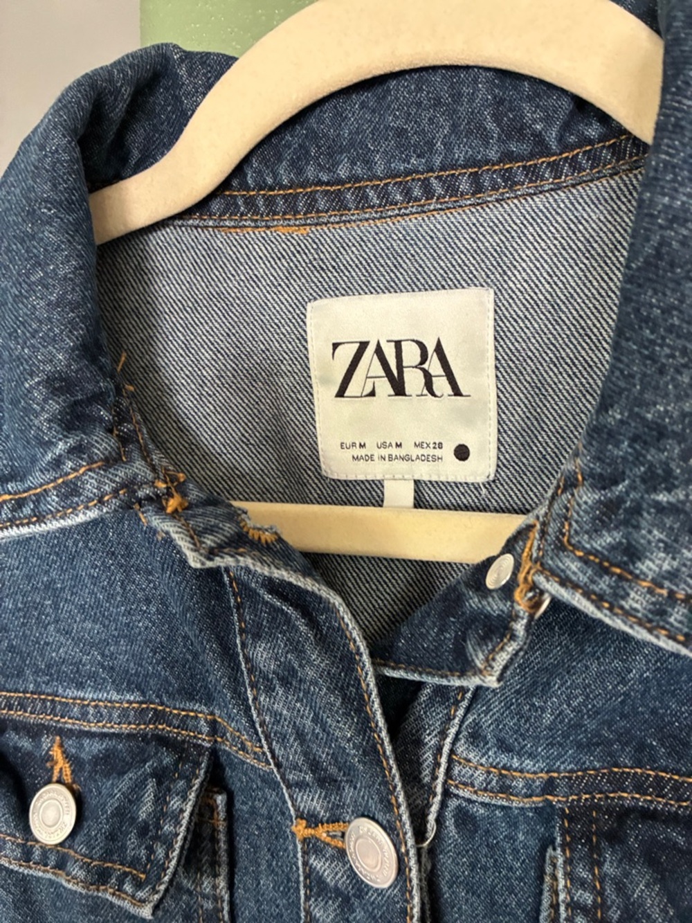 Zara Dark Indigo Denim Button-Front Midi Dress with Belt - Picture 2 of 9